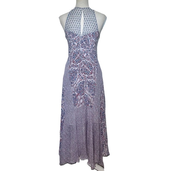 Rebecca Taylor Mixed-Print Sleeveless Maxi Dress Sz 6 - Picture 6 of 8